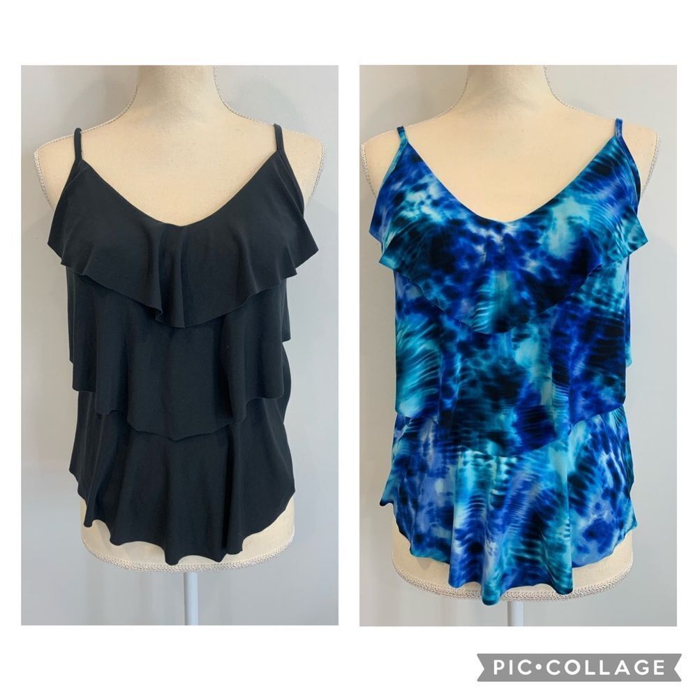 Bundle of 2 Tankini Swim Tops Size Small